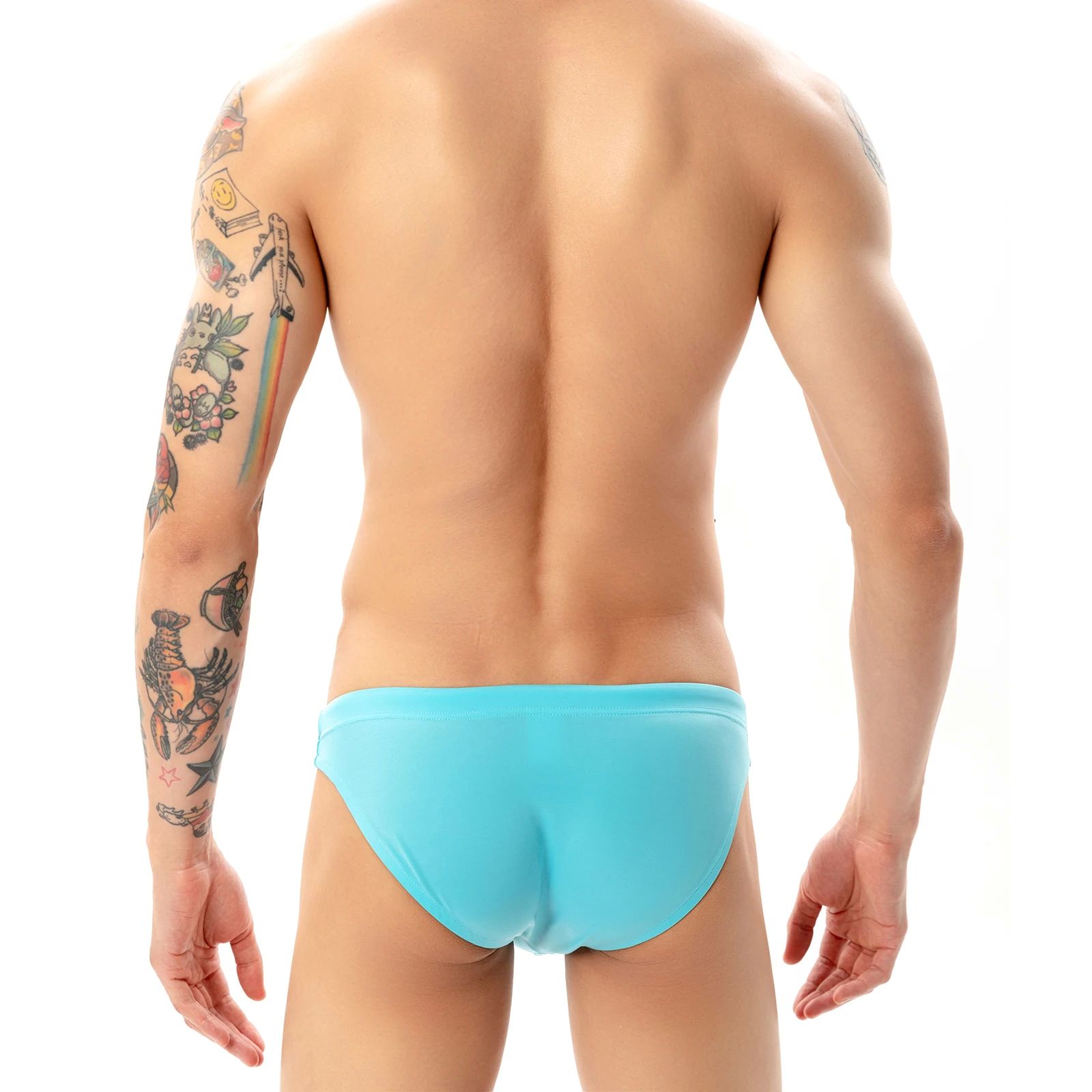 Men Sexy Briefs Swimming Trunks Swimwear Beach Wear Low Wais - 图3