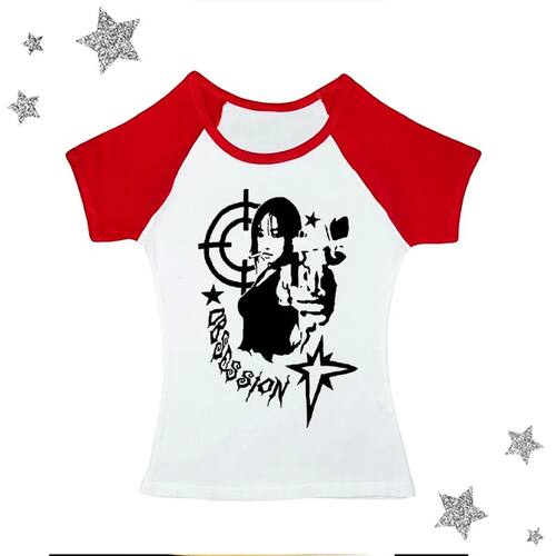 Women's Corset Emo girl Tank Top Y2k Aesthetic Graphics Prin-图2