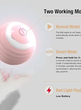 1Pcs Cat Teaser Ball Pet Toy Ball Gravity Rolling Ball Cat S