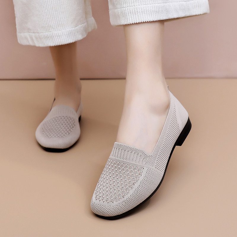 春夏新款老北京布鞋女妈妈鞋舒适平底单鞋一脚蹬浅口女鞋轻便透气,淘宝优惠券,粉丝福利购,淘宝优惠卷