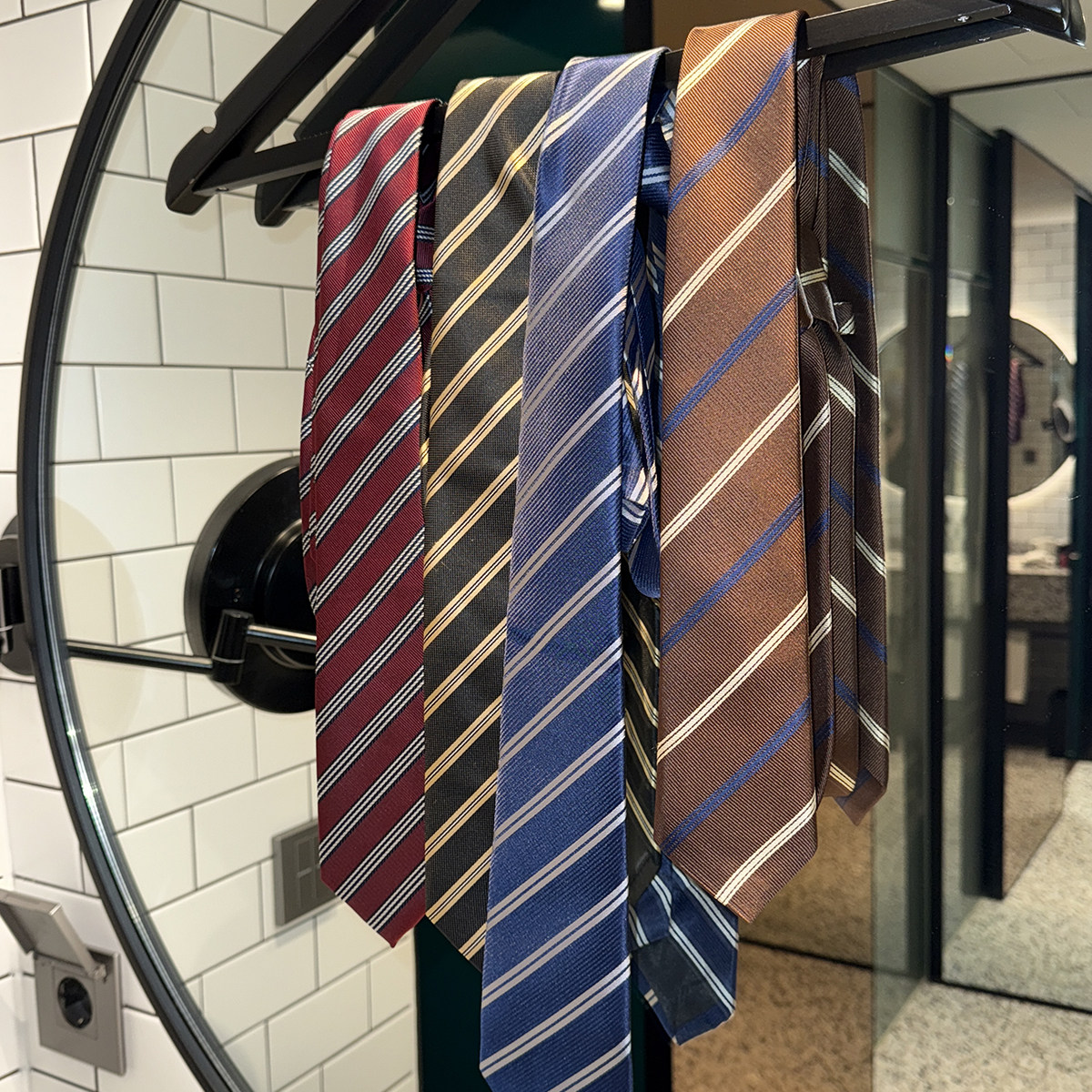 子上男装 韩国高级感条纹领带小众复古手打中古vintage领巾男款潮,淘宝优惠券,粉丝福利购,淘宝优惠卷