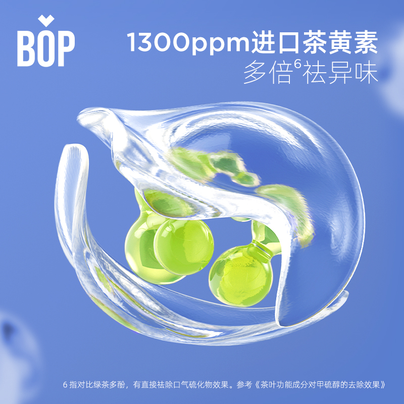 新品！BOP茶爽漱口水男女除口臭抗菌护理清洁清新口气 便携一次性