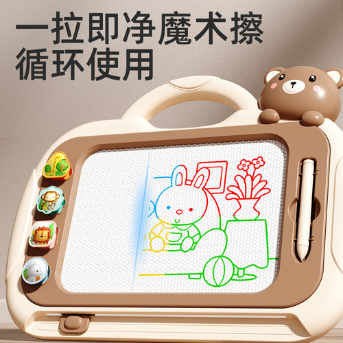 儿童画板家用婴幼儿磁性力写字板可擦宝宝1一2岁涂鸦画画玩具小孩 - 图1