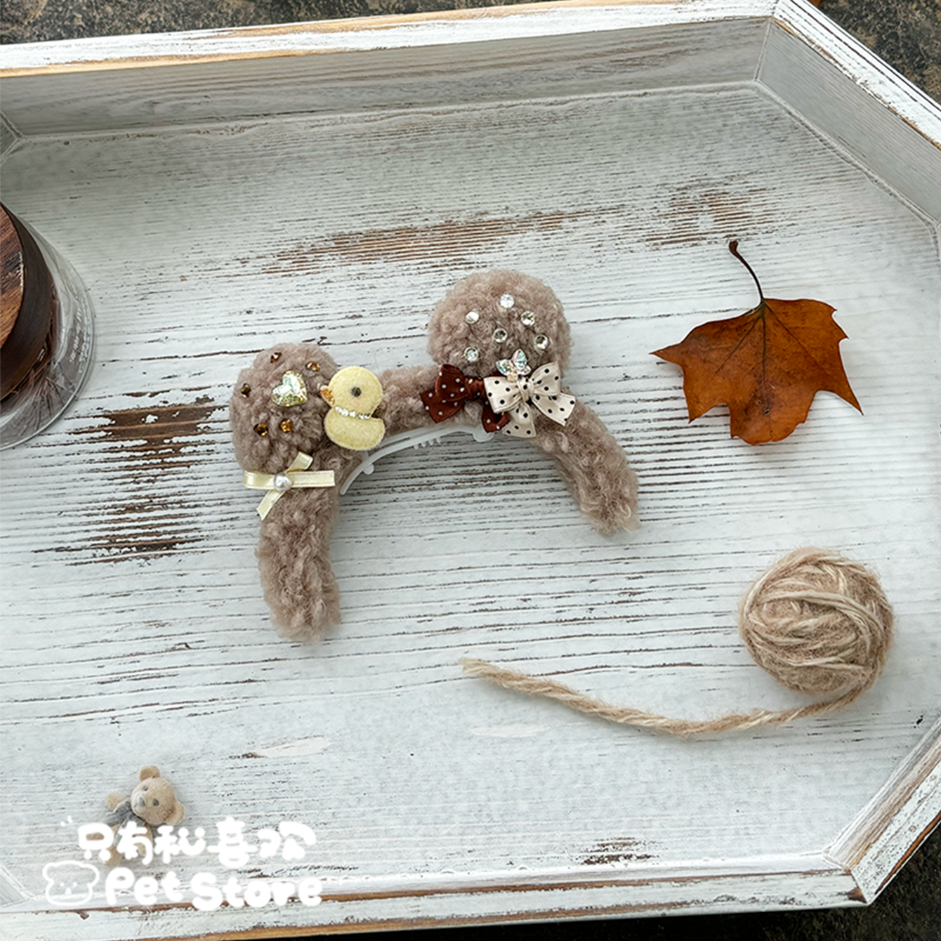 碎发宠物bb夹蝴蝶结发夹头饰约克夏马尔济斯比熊泰迪可爱狗狗发卡 - 图2