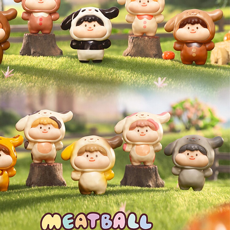 【拆袋】Meatball肉球棉花糖小狗系列萌粒盲袋潮玩手办迷你创意桌 - 图2