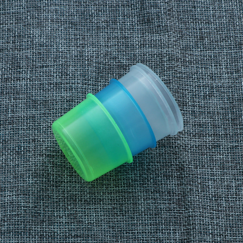三色服药杯医用小药杯三色杯3只一套带盖酒杯软塑料保健品_虎窝淘