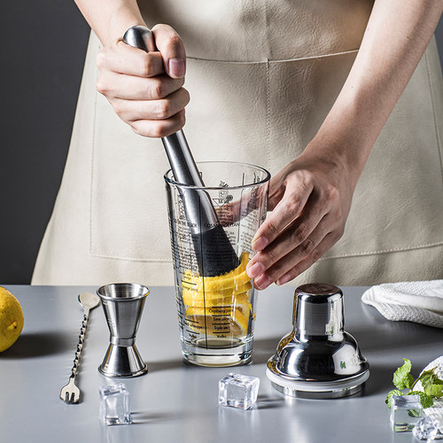 防溅玻璃雪克杯自制饮料调酒器套装手打柠檬茶工具全套奶茶手摇杯 - 图2