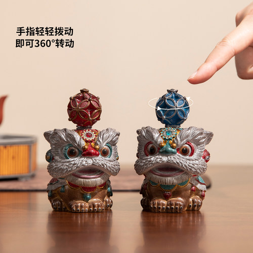 2025新款变色茶宠摆件精品可养创意高级感醒狮茶玩茶桌茶具配件 - 图2