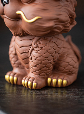 国潮紫砂貔貅摆件装饰品