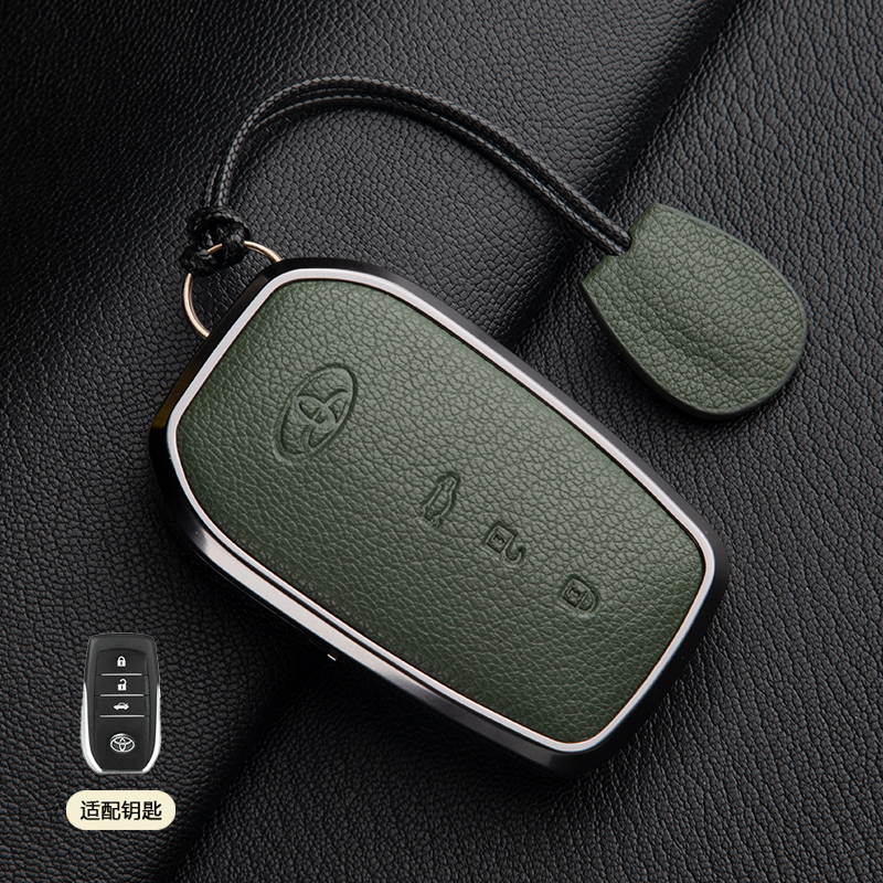 专用丰田酷路泽钥匙套高档LC300陆巡车兰德酷路泽4000真皮扣男壳