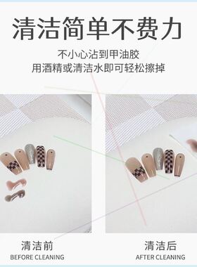 俄式简约风美甲手枕套装手枕垫桌垫斜面原木皮质美甲店专用工具