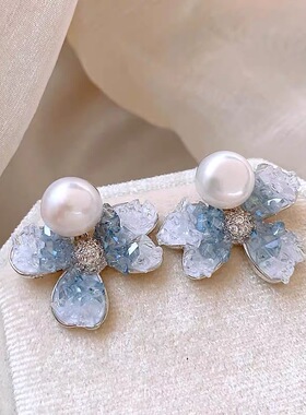 渐变花瓣时尚邻家女减龄耳饰品