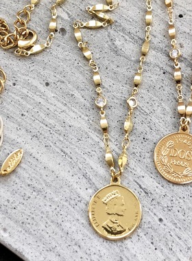 【芝麻芒果】美单Ettika三款入镀18kcoin双面吊坠项链