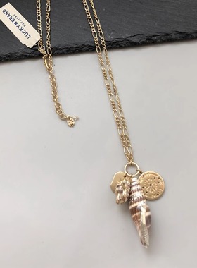 LuckyBrand贝壳长款项链