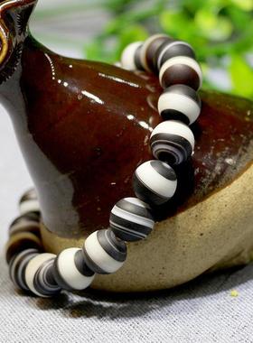 2025玛瑙水晶 大颗粒冻料一线天地药师玛瑙手链老玛瑙天眼药师珠