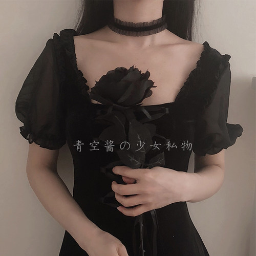 青空酱 手作少女JK腿环 蕾丝弹力简单款 调节大腿环订做腿饰项圈 - 图0