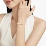 周大福 Изысканный элегантный золотой горный чай, браслет из жемчуга для друга, подарок для девушки