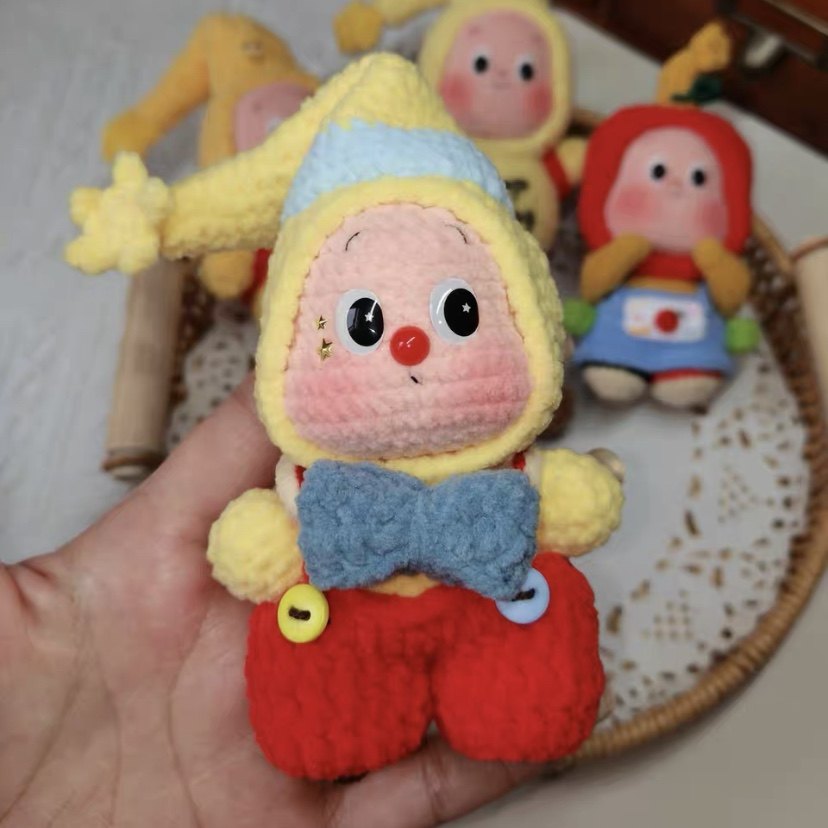 手工编织苹果星星人挂件钥匙扣自制礼物钩织可爱玩偶diy材料包,淘宝优惠券,粉丝福利购,淘宝优惠卷