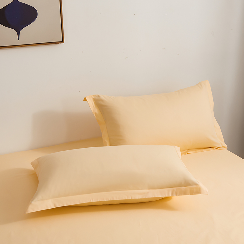 纯棉枕套一对装纯色简约全棉枕头套40支北欧风枕芯套48x74cm2只 - 图3