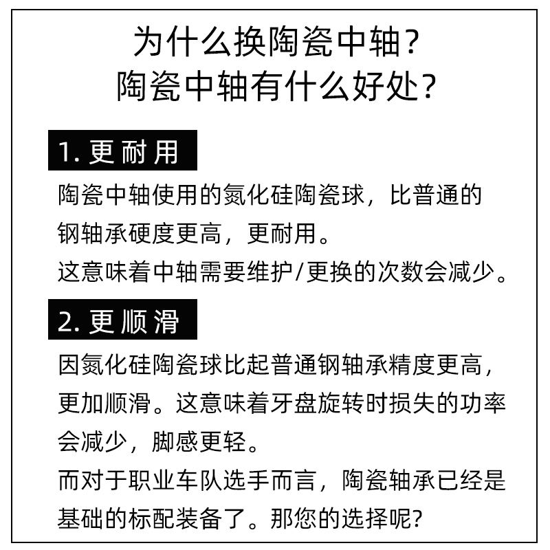 hscer陶瓷中轴 bsa pf30 bb86 bb386山地公路车螺纹压入中轴-图0