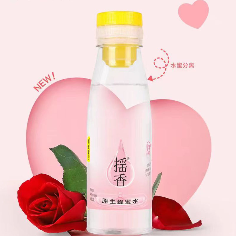 网红巅蜂蜂蜜水 摇香青柠 玫瑰 洋槐原味 蜂蜜流下饮料330ml/瓶 - 图3