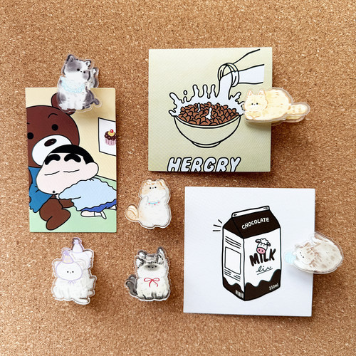 夹子图钉小猫咪按钉软木板毛毡板固定相片夹子钉照片墙不伤照片 - 图3