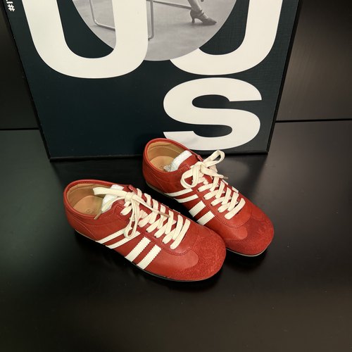 复古拼色德训鞋女2025秋季新款圆头系带舒适百搭运动休闲鞋 - 图0