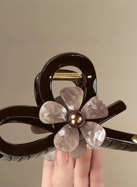 轻奢珠芯花瓣抓夹多发量固定发饰
