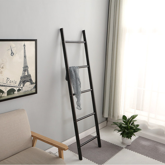 Ladder ins style bathroom punch-free small oblique clothes rail