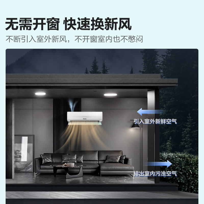 【深呼吸】海信新风大1.5匹空调 海信空调空调