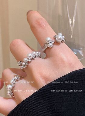 奢小众食指戒轻锆石冷淡风ins