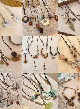 时尚复古手工女锁骨陶瓷禅意国风