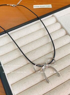 项链颈蝴蝶结奢小众链轻2024高级