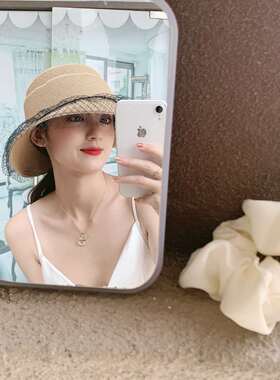 赫本uvcut遮阳夏百搭网纱草帽子