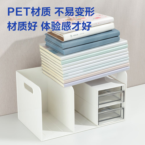得力桌面多功能收纳架书桌置物架书本组合书立架办公小书架分区学生寝室书夹学习整理文件架收纳盒书立架 - 图2