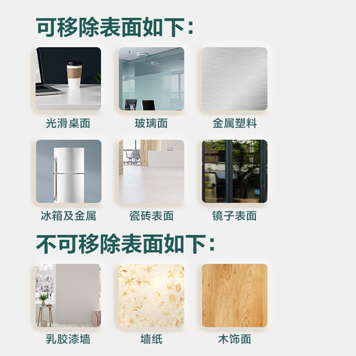 得力可移除软白板墙贴小黑板家用教学磁性可擦可移除儿童涂鸦墙画画板留言板培训写字板家庭墙业绩墙 - 图2