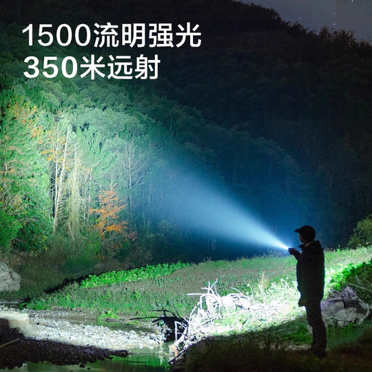 得力手电筒强光户外便携超亮可充电超长续航迷你家用远射白激光芯