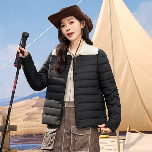 Snow Fly 2025 Осень Новый женский корейский стиль рубашки повседневная универсальная простая легкая круглая шея Городской тепло