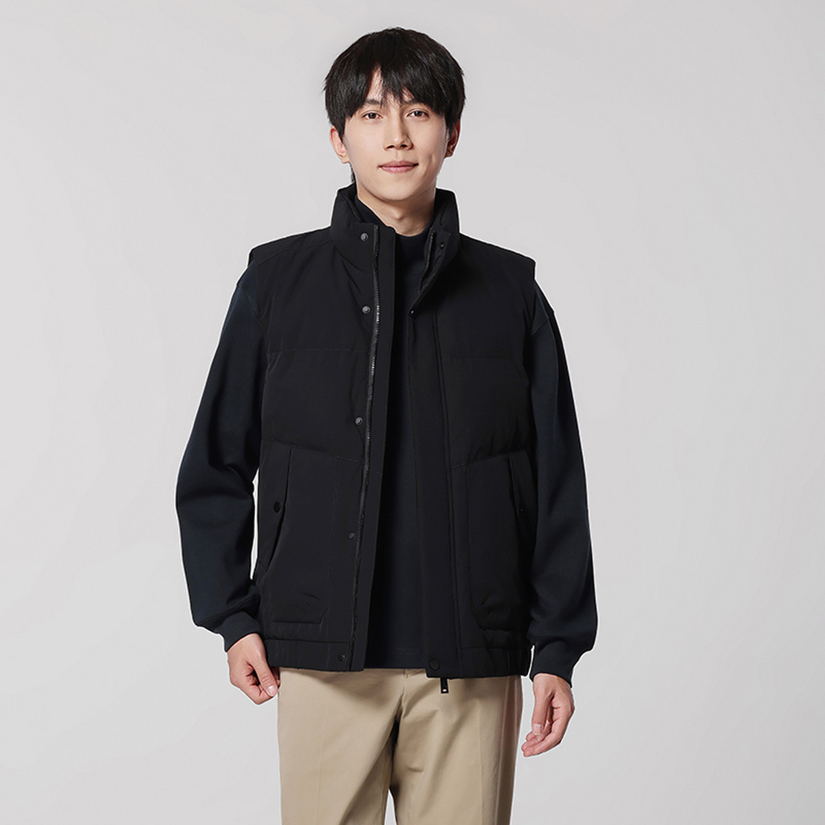 雪中飞2025冬新款男士短款羽绒马甲背心立领挺括时尚简约保暖舒适,淘宝优惠券,粉丝福利购,淘宝优惠卷