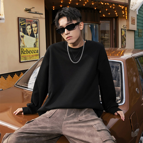 雪中飞圆领卫衣男2025新款秋冬流行穿搭青少年宽松休闲套头外套PC - 图1