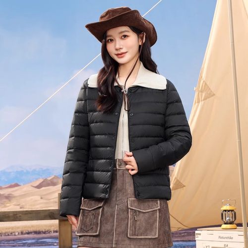 雪中飞25秋冬时尚保暖排骨大码内恤女休闲轻薄短款秋羽绒服长袖 - 图2