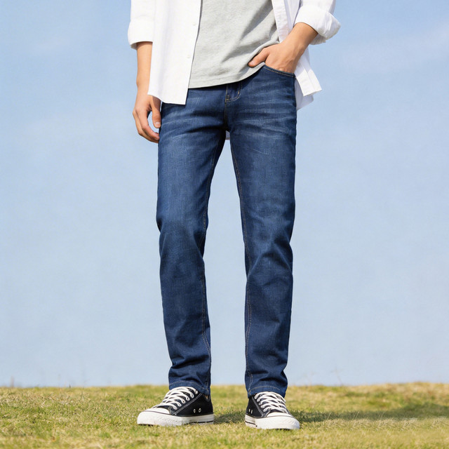 Flying in the Snow 2026 Spring and Summer Washed Jeans Men's Business Casual Versatile Fashion Loose Straight Pants HJ