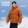 Flying in the snow outdoor stand collar hooded down jacket