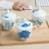 Creative with lid tea cup underglaze colorful ceramic cup water cup office gift meeting room hotel tea cup