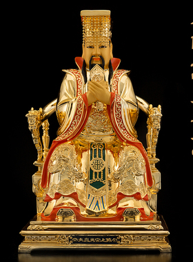 纯铜四御天神紫微大帝神像