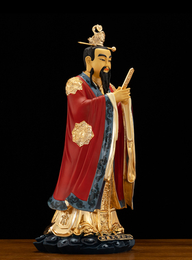 纯铜彩绘西斗四星君神像供奉摆件