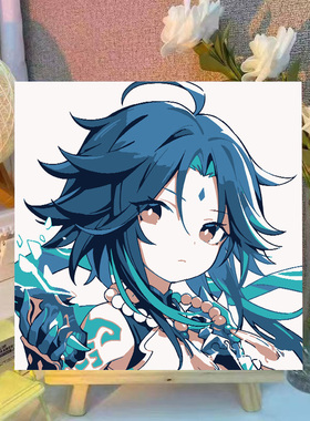 新款原神diy数字油画手绘填色