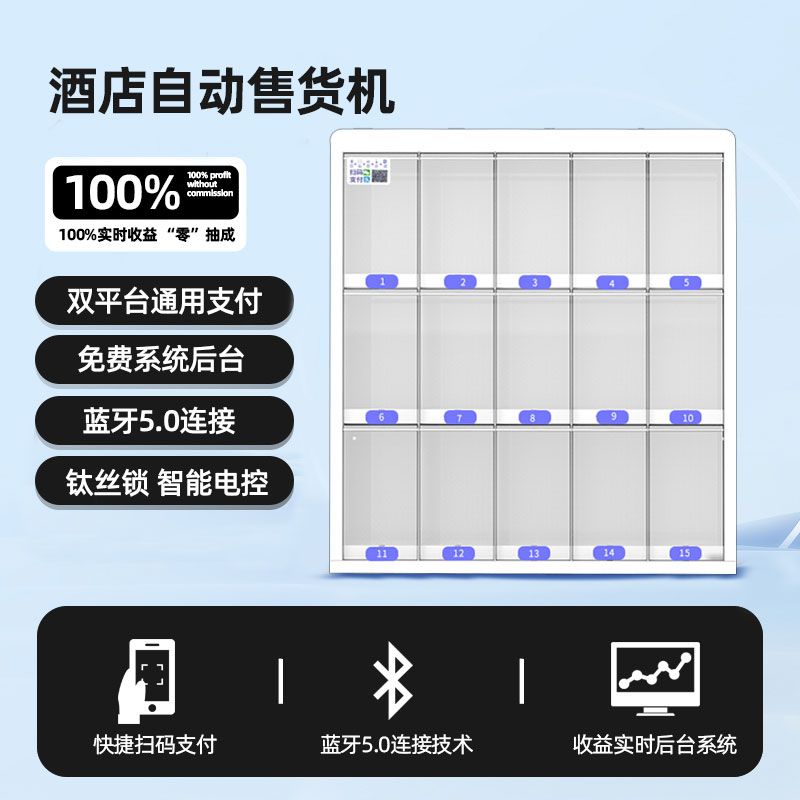 小型自动售货机酒店无人售卖机24小时自助扫码贩卖机智能售烟柜-图0