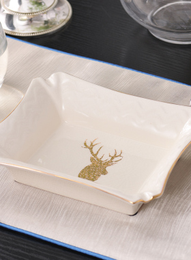 欧式陶瓷烟灰缸潮流家用客厅烟缸