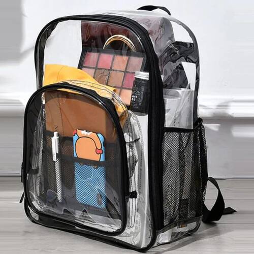 Backpack Waterproof Transparent School Bag Girl Large Capaci - 图0